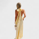 Martina - Vestido Satinado con Lazo