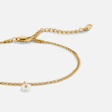 Pulsera en capas de copos de concha blanca