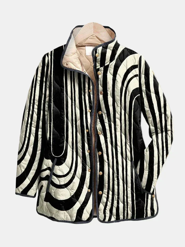 DELACROIX | Chaqueta Acolchada Gráfica Sylvie Zebra
