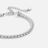 Pulsera Arelia de Cristal Plateado
