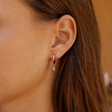 Pendientes de cristal violeta Avery