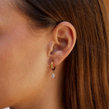 Pendientes de cristal blanco Avery