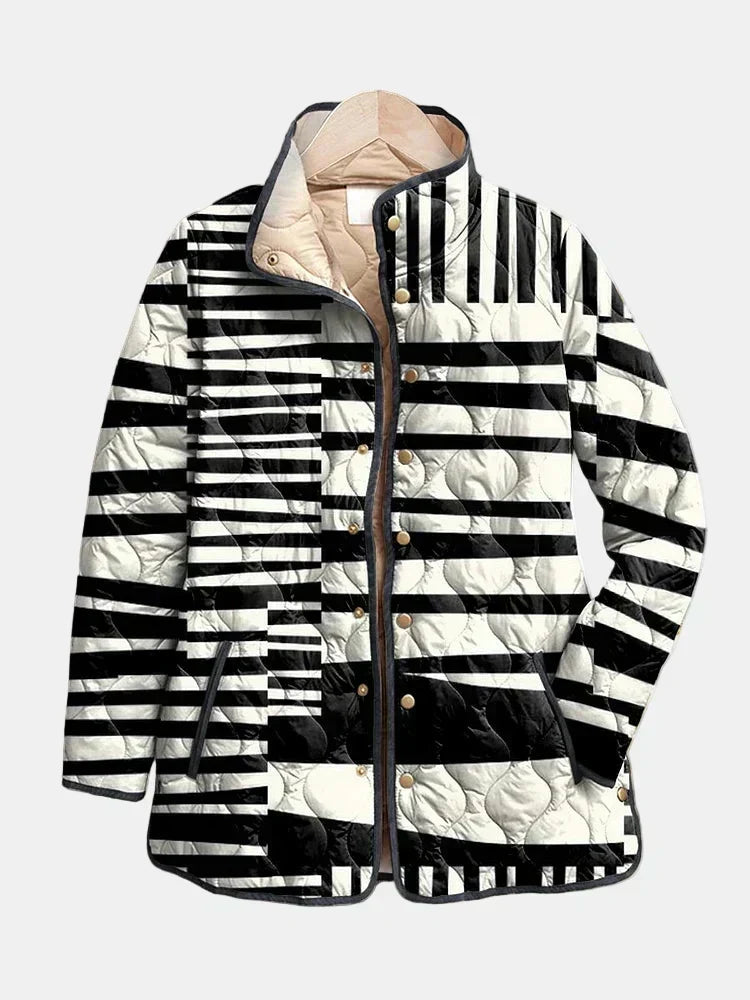DELACROIX | Chaqueta acolchada a rayas gráficas Véronique