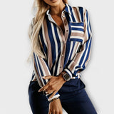 Ema - Camisa Casual de Rayas