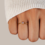 Anillos de piedra natal de 18K