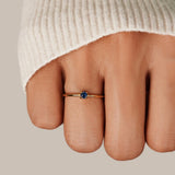 Anillos de piedra natal de 18K