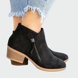 Botas de cuero ortopédicas de alta calidad con tacón para el invierno