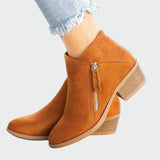 Botas de cuero ortopédicas de alta calidad con tacón para el invierno