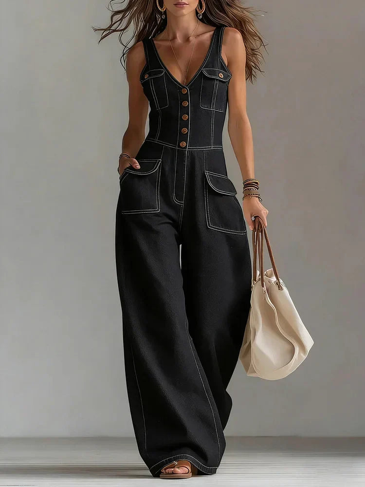 Sofia - Casual Denim Wide Leg