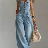 Sofia - Casual Denim Wide Leg