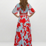 Florença | Maxi vestido floral con escote en V