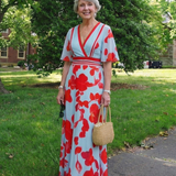 Florença | Maxi vestido floral con escote en V