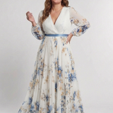 Anaïs | Vestido Maxi Floral de Mangas Largas