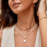 'Dream in the Clouds' Necklace with Moon and Stars