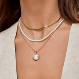 'Dream in the Clouds' Necklace with Moon and Stars