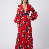 Léa | Maxi vestido de mangas largas con cintura ajustable