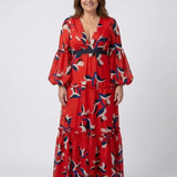 Léa | Maxi vestido de mangas largas con cintura ajustable
