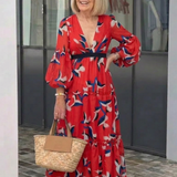 Léa | Maxi vestido de mangas largas con cintura ajustable
