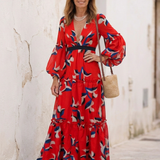 Léa | Maxi vestido de mangas largas con cintura ajustable