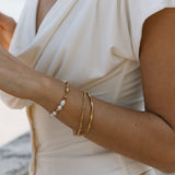 Pulsera de cadena de nudo Figaro de oro