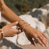 Pulsera de cadena de nudo Figaro de oro