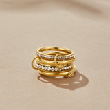 Anillo de Cristal y Oro 'Na Zawsze'