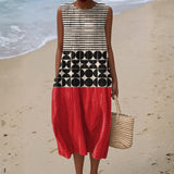 Sara - Sunset Geometric Dress