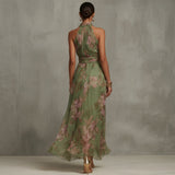 Filipa - Vestido Largo Floral con Escote Halter