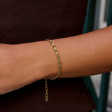Pulsera de cadena de eslabones en espiral dorada