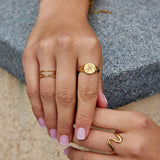 Anillo de colibrí de oro