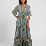 Élodie | V-Neck Embroidered Maxi Dress