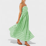Isabel - Vestido Largo de Rayas