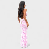 Mara - Vestido Rosa con Estampado Floral