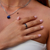 Anillo de capas de plata Sahara negro