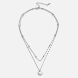 Collar de discos en capas de plata