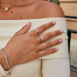 Anillo Apilable Sahara Plateado