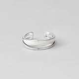 Anillo Apilable Sahara Plateado
