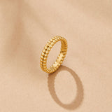 Leona's gold beaded ring