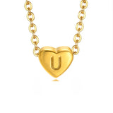 Pulsera con letra en forma de corazón