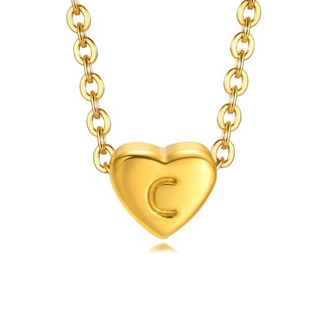 Pulsera con letra en forma de corazón