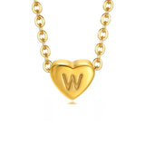 Pulsera con letra en forma de corazón