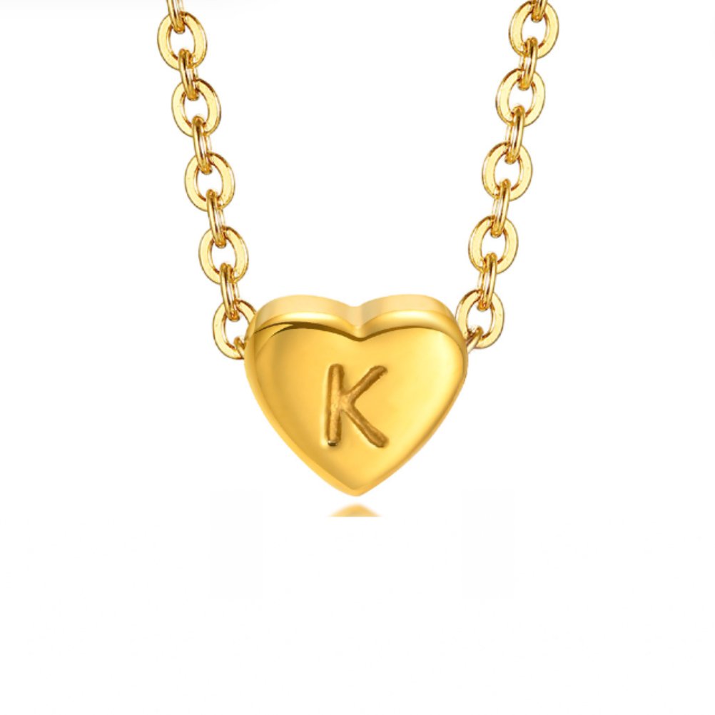 Pulsera con Inicial en Forma de Corazón
