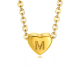 Pulsera con letra en forma de corazón