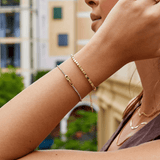 Pulsera cúbica Lexi de oro de 18K