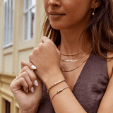 Pulsera cúbica Lexi de oro de 18K