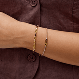 Pulsera cúbica Lexi de oro de 18K