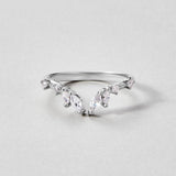 Anillo Lily Vid de Plata con Cristal