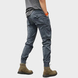 Marco - Pantalones cargo elásticos con múltiples bolsillos
