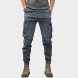Marco - Pantalones cargo elásticos con múltiples bolsillos