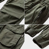 Marco - Pantalones cargo elásticos con múltiples bolsillos